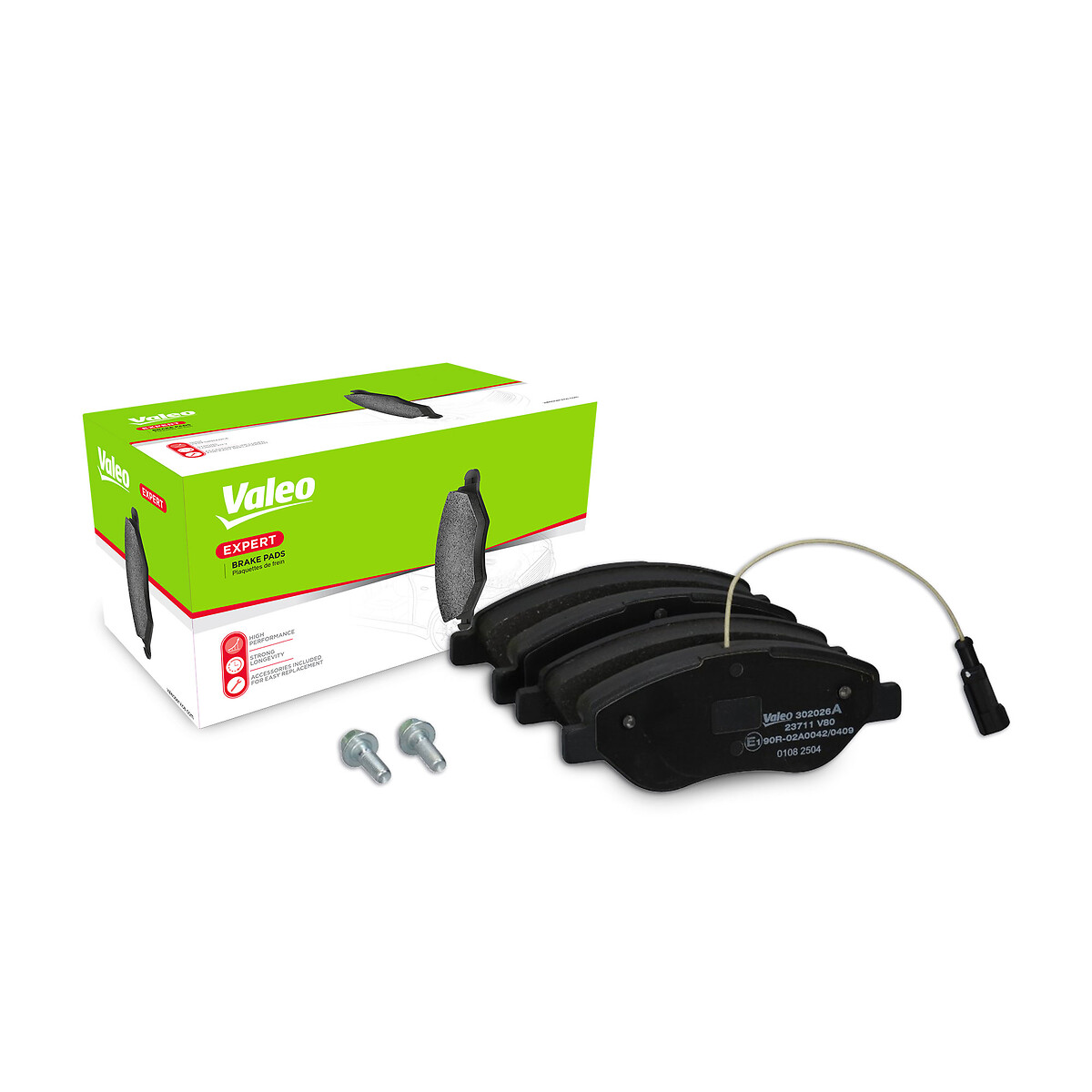 Jeu de 4 plaquettes de frein VALEO ref. 302026A